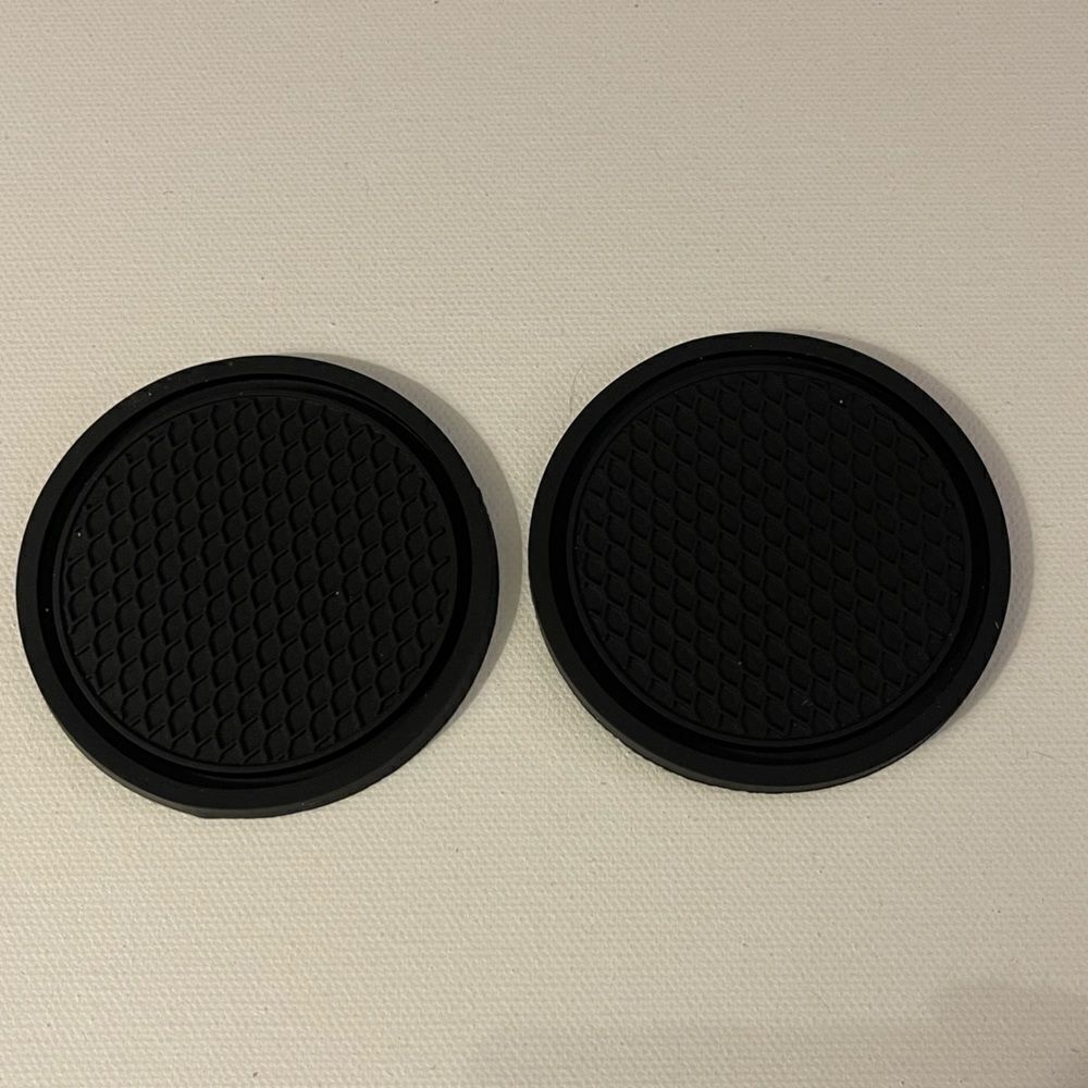 Black Car Cup Coasters Set of 2 NWT